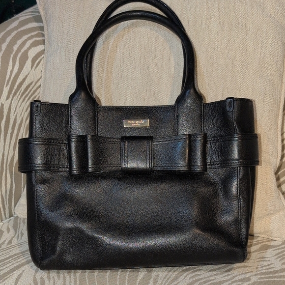 kate spade Handbags - Kate Spade Black Leather Satchel with Bow Detail